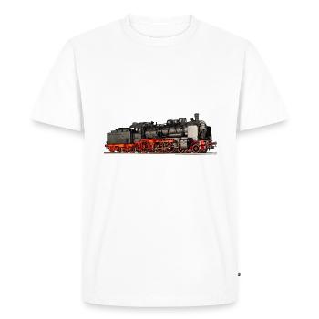 Locomotive à vapeur 38 2977 - T-shirt Premium bio Homme - blanc - Devant - Nico (187cm)