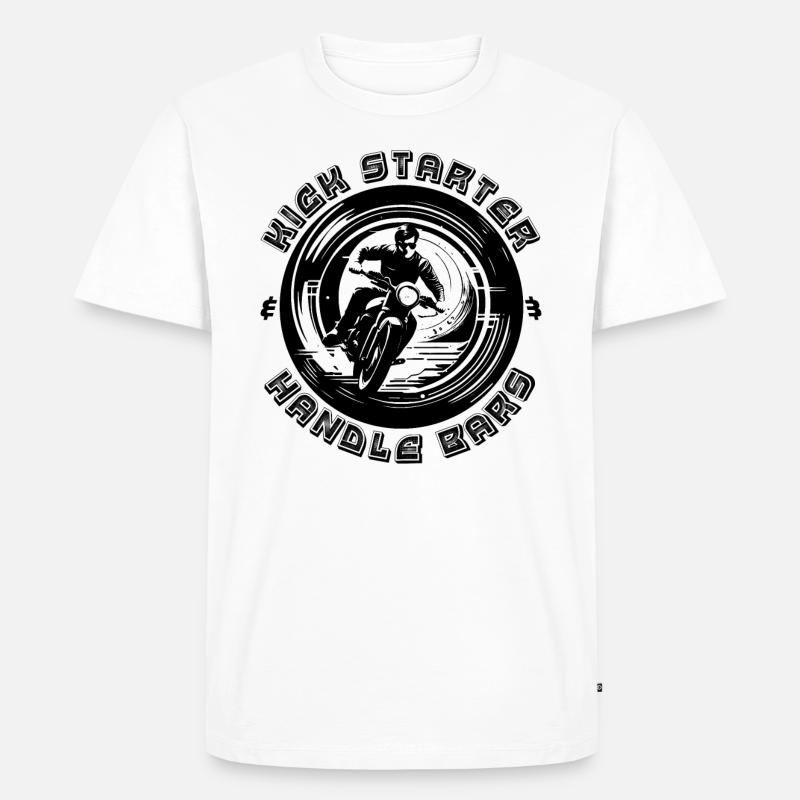 Kickstarter & Lenker - Männer Premium Bio T-Shirt - Weiß
