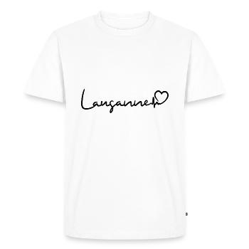 Lausanne Heartbeat Suisse - T-shirt Premium bio Homme - blanc - Devant - Nico (187cm)