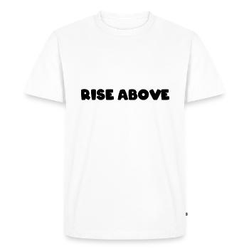 S’élever au-dessus - T-shirt Premium bio Homme - blanc - Devant - Nico (187cm)