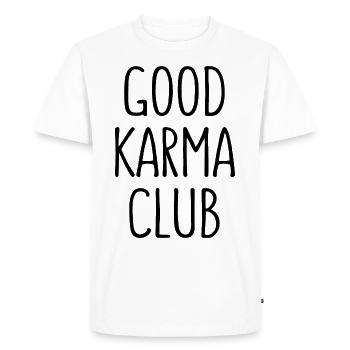 GOOD KARMA CLUB - Men's Premium Organic T-Shirt - white - Front - Nico (187cm)