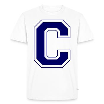Letter C - Men's Premium Organic T-Shirt - white - Front - Nico (187cm)