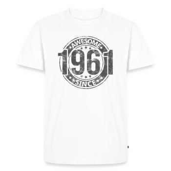 Awesome Since Vintage 1961 Retro Birthday - Men's Premium Organic T-Shirt - white - Front - Nico (187cm)