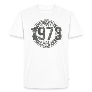 Awesome Since Vintage 1973 Retro Birthday - Men's Premium Organic T-Shirt - white - Front - Nico (187cm)