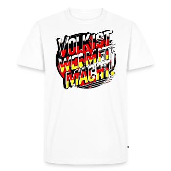 Les gens sont ceux qui participent - T-shirt Premium bio Homme - blanc - Devant - Nico (187cm)