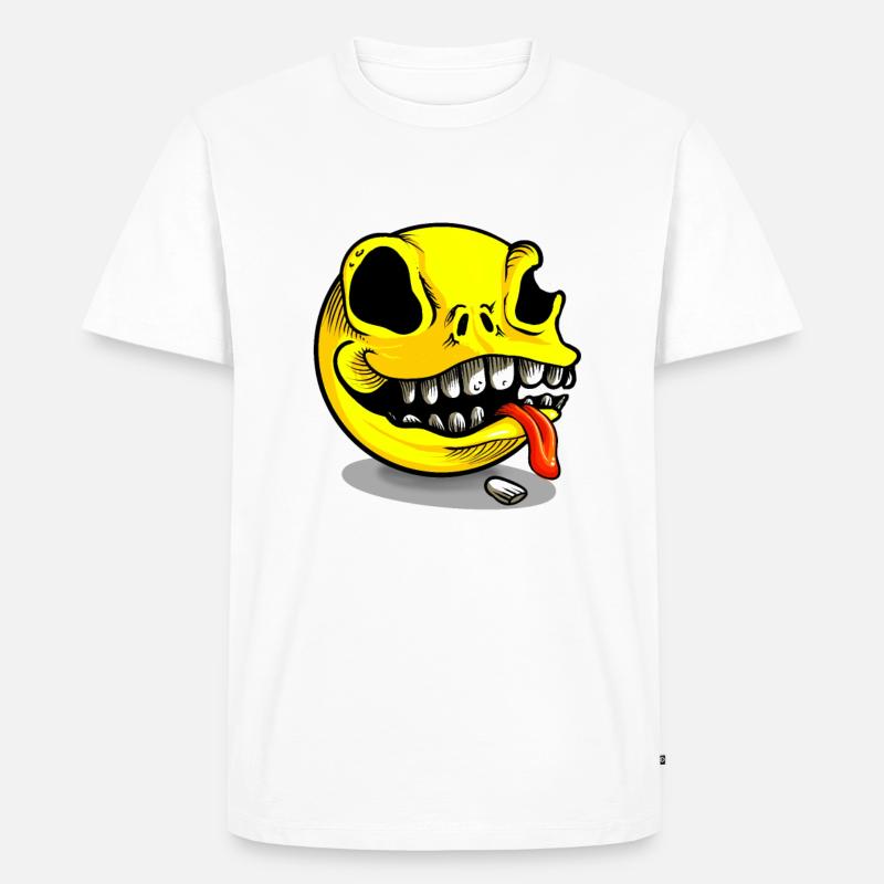 Packmann Schädel - Männer Premium Bio T-Shirt - Weiß