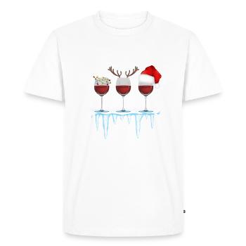 Vin chaud de Noël - T-shirt Premium bio Homme - blanc - Devant - Nico (187cm)