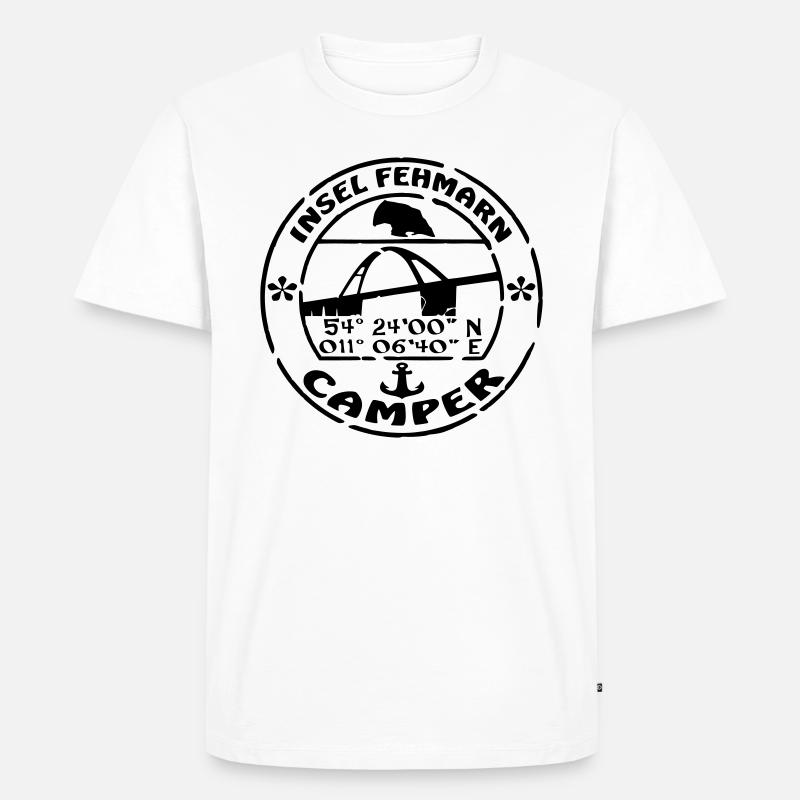 Fehmarn Camper - Männer Premium Bio T-Shirt - Weiß