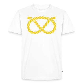 Nœuds / Tricot - T-shirt Premium bio Homme - blanc - Devant - Nico (187cm)