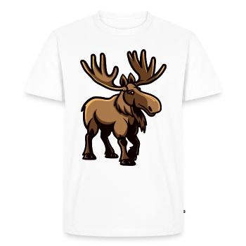 Bande dessinée Moose - T-shirt Premium bio Homme - blanc - Devant - Nico (187cm)