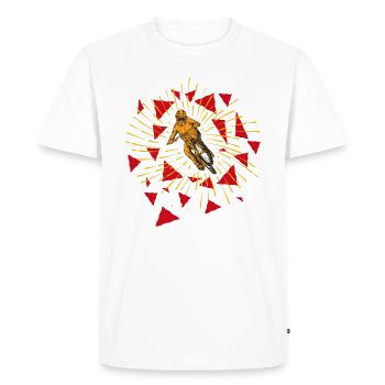Trail biker - cycling, more than a hobby - Men's Premium Organic T-Shirt - white - Front - Nico (187cm)