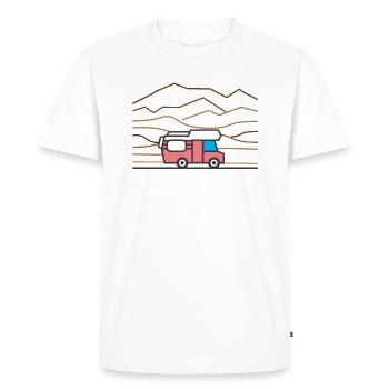 Alcôve Camping Camper - T-shirt Premium bio Homme - blanc - Devant - Nico (187cm)