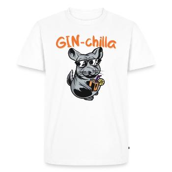 Gin Chilla Chinchilla Boisson Douce - T-shirt Premium bio Homme - blanc - Devant - Nico (187cm)
