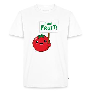Je suis Fruit - T-shirt Premium bio Homme - blanc - Devant - Nico (187cm)