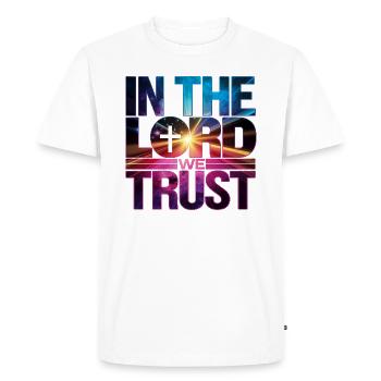 Un t-shirt Jésus moderne - T-shirt Premium bio Homme - blanc - Devant - Nico (187cm)