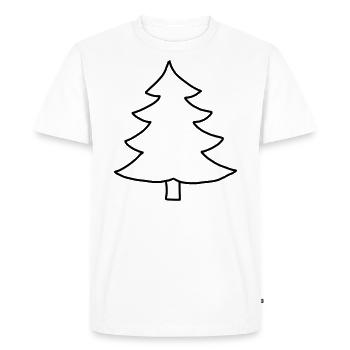 Fir tree drawing - Men's Premium Organic T-Shirt - white - Front - Nico (187cm)