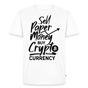 Cryptocurrency Crypto Crypto Trader Cryptocurrency - Men's Premium Organic T-Shirt - white - Front - Nico (187cm)
