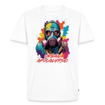Urban Apocalypse - Men's Premium Organic T-Shirt - white - Front - Nico (187cm)