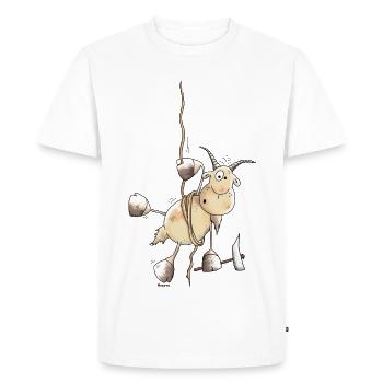 Aventureux Capricorne - Alpinistes - T-shirt Premium bio Homme - blanc - Devant - Nico (187cm)