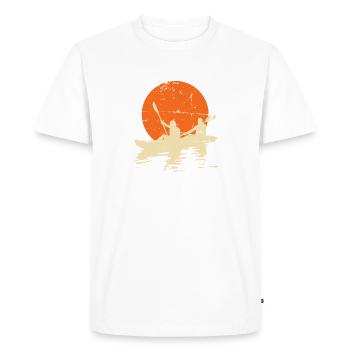 Meet Me On The River Kayak Canoe River - Men's Premium Organic T-Shirt - white - Front - Nico (187cm)