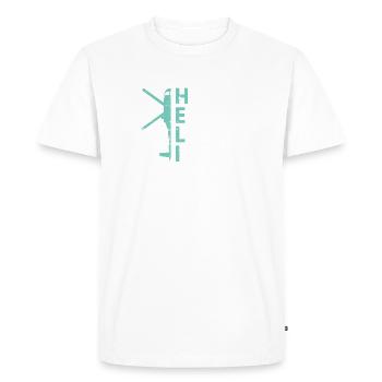Hélicoptère Pilote Hélicoptères Voler - T-shirt Premium bio Homme - blanc - Devant - Nico (187cm)