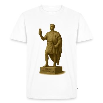 Robot de philosophie antique avec smartphone - T-shirt Premium bio Homme - blanc - Devant - Nico (187cm)