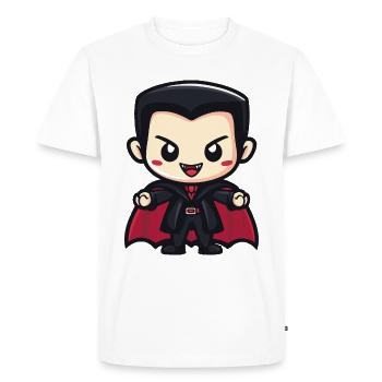 Vampire Halloween Bande dessinée mignonne - T-shirt Premium bio Homme - blanc - Devant - Nico (187cm)