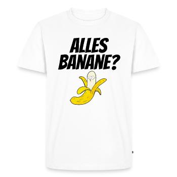 Fruit Banane Banane Drôle Végétalien Végétalien - T-shirt Premium bio Homme - blanc - Devant - Nico (187cm)