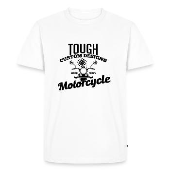 Tough Custom Designs Vélo de moto - T-shirt Premium bio Homme - blanc - Devant - Nico (187cm)