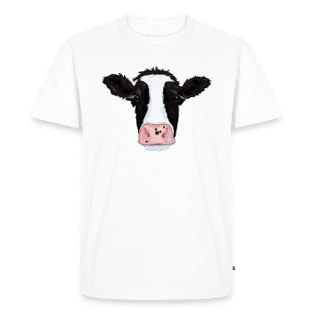 Cow - Men's Premium Organic T-Shirt - white - Front - Nico (187cm)