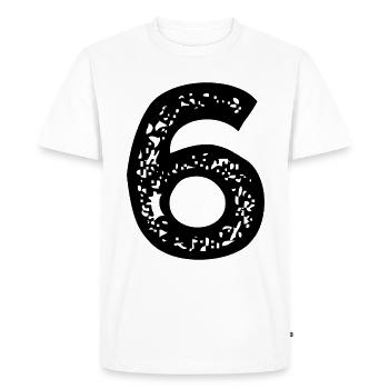 Maillot numéro 6 - T-shirt Premium bio Homme - blanc - Devant - Nico (187cm)