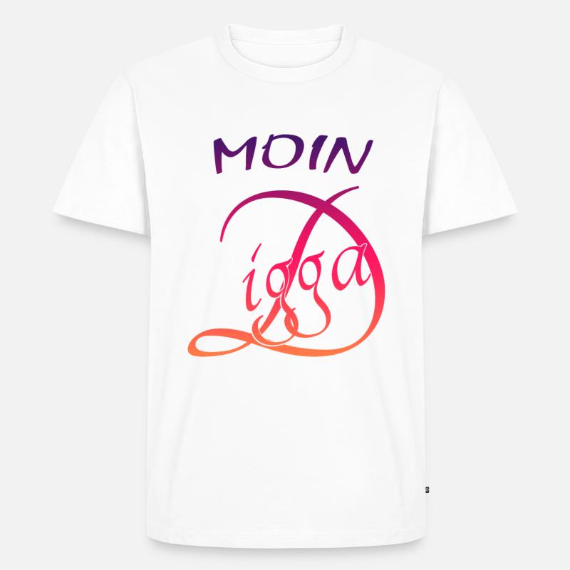 Moin Digga - Männer Premium Bio T-Shirt - Weiß