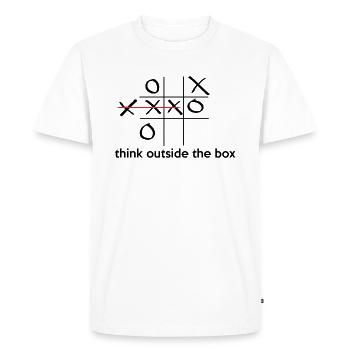 think outside the box schlauer penseker - T-shirt Premium bio Homme - blanc - Devant - Nico (187cm)