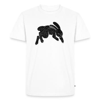 Rabbit Prince noir - T-shirt Premium bio Homme - blanc - Devant - Nico (187cm)