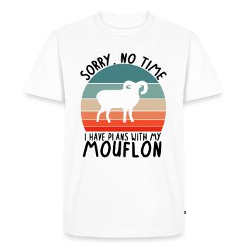 Pas de temps plan avec les cornes de mufflon Kids Animal forêt - T-shirt Premium bio Homme - blanc - Devant - Nico (187cm)