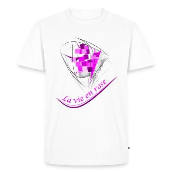La vie en rose - T-shirt Premium bio Homme - blanc - Devant - Nico (187cm)