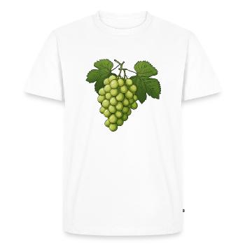 Grapes - Men's Premium Organic T-Shirt - white - Front - Nico (187cm)