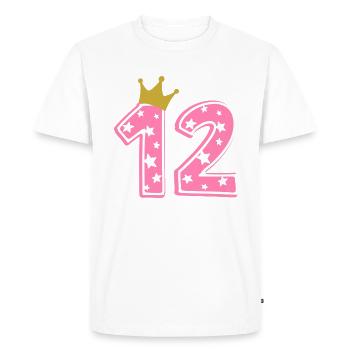 12 Krone 12ème anniversaire 12 ans - T-shirt Premium bio Homme - blanc - Devant - Nico (187cm)