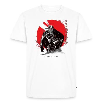 Plongeur devant le soleil cadeau japonais - T-shirt Premium bio Homme - blanc - Devant - Nico (187cm)