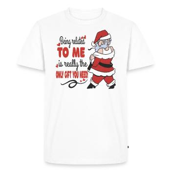 L’humour familial de Noël étant lié à moi - T-shirt Premium bio Homme - blanc - Devant - Nico (187cm)