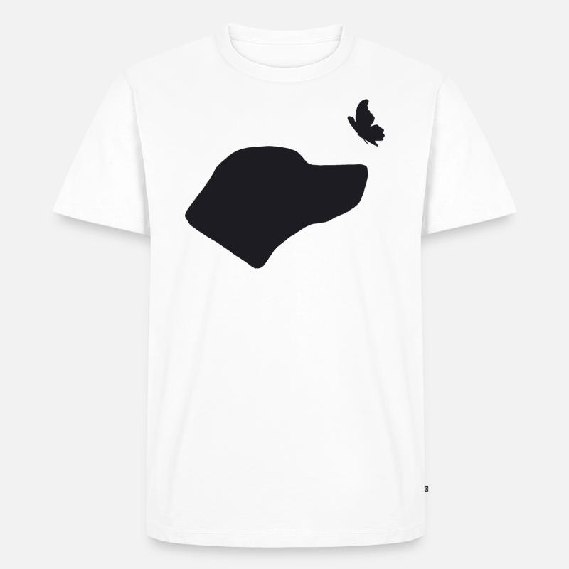 Rhodesian Ridgeback mit Schmetterling - Männer Premium Bio T-Shirt - Weiß