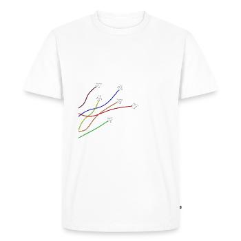 Pilot airplane saying - Men's Premium Organic T-Shirt - white - Front - Nico (187cm)