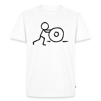 Boule pousser panne fitness mouvement mouvement sport rouleau - T-shirt Premium bio Homme - blanc - Devant - Nico (187cm)