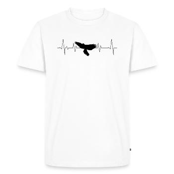 Pygargue à tête blanche design noir - T-shirt Premium bio Homme - blanc - Devant - Nico (187cm)