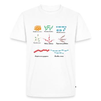 Famous bacteria - pathogens - Men's Premium Organic T-Shirt - white - Front - Nico (187cm)