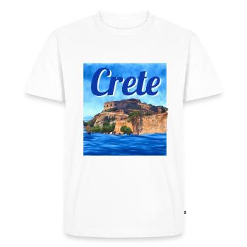 Idée cadeau de vacances d’été sur l’île de Crète - T-shirt Premium bio Homme - blanc - Devant - Nico (187cm)