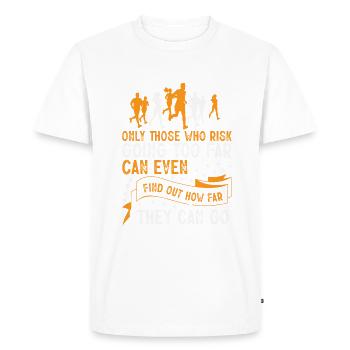 Running: How far can you go? - Men's Premium Organic T-Shirt - white - Front - Nico (187cm)