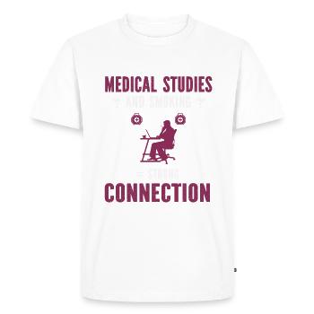 Études médicales - T-shirt Premium bio Homme - blanc - Devant - Nico (187cm)