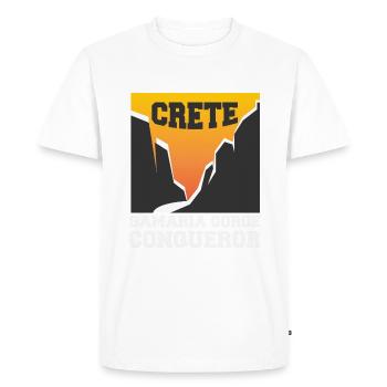 Conquérant des gorges de Crète Samaria - T-shirt Premium bio Homme - blanc - Devant - Nico (187cm)