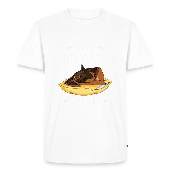 Chemise de sommeil officielle berger allemand - T-shirt Premium bio Homme - blanc - Devant - Nico (187cm)